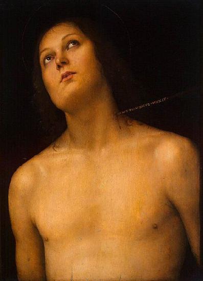Pietro Perugino Bust of St Sebastian oil painting image